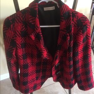 Coldwater creek red and black jacket